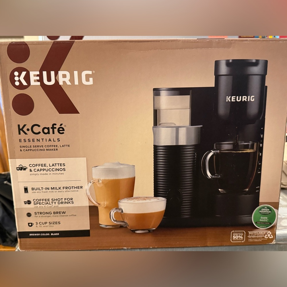 Keurig K•Cafe Essentials Single Serve Coffee, Latte, & Cappuccino Maker